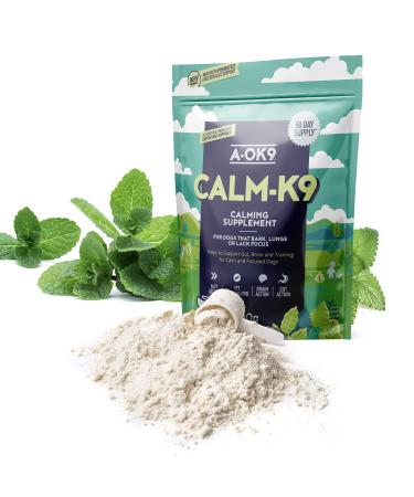 A-OK9 Calm-K9 | Calming Supplement for Dogs | Helps with Anxiety Relief Fireworks Stress & Barking | Natural Ingredients & Superfoods | Mix with Dog or Puppy Food | All Ages & Breeds | Absolute Dogs 1 pouch