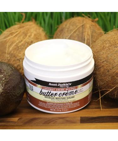 Aunt Jackie's Coconut Cr me Butter Cr me Intensive Moisture Sealant 7.5 oz - Leave-In Conditioning Therapy - Buy Online on GoSupps.com