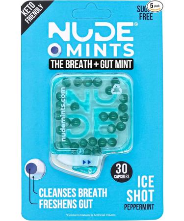 NUDE MINTS | Concentrated Liquid Capsules | Mouth Watering Mint, Sugar Free, 0 Calorie - Peppermint - 10 Pack - 300 Capsules