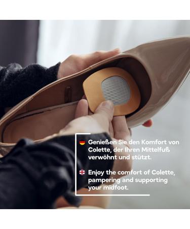 Colette Metatarsal Halter Cushion - Premium Leather & Latex Anti-Slip Insoles for High Heels Sandals & Fashion Shoes | Comfortable Half-Insoles for Women - Buy Online on GoSupps.com