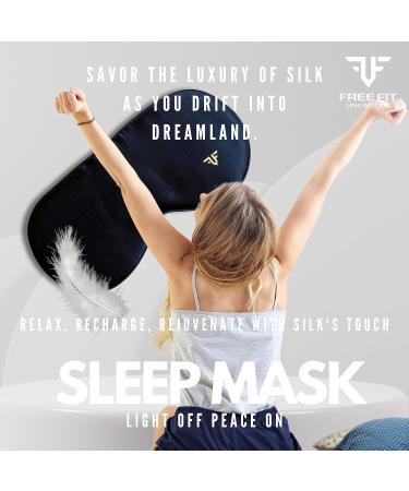 Premium Silk Sleep Mask with Ear Plugs - Light Blocking Eye Mask & Noise Reduction Earplugs for Restful Sleep - Buy Online on GoSupps.com
