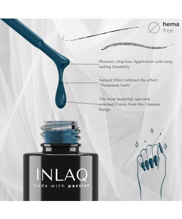 INLAQ HEMA Free UV Nail Polish Proud Peacock 6 ml - gel nail polish free of HEMA - gel polish UV varnish in different UV LED gel colours 10 - Proud Peacock - Buy Online on GoSupps.com