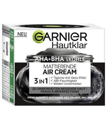 Garnier SkinActive AHA+BHA with Charcoal 3in1 Face Cream Mattifying Air Cream for blemish-prone skin 50 ml - Buy Online on GoSupps.com