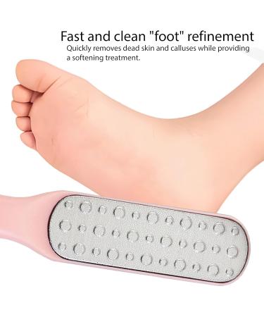 ZLONGYAN double sided foot file callus remover for feet is suitable for dry cracked feet dead skin calluses etc. foot scrubber lasts to make feet smooth heel scraper for cracked heels (pink) - Buy Online on GoSupps.com