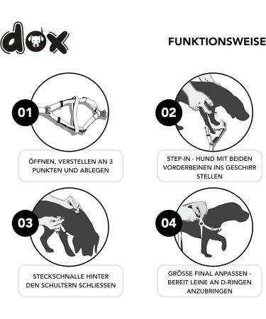 Ddoxx Adjustable Nylon Dog Harness - Step-In Outbreak-Proof for Small to Large Dogs | Black XS | Perfect for Puppy's Car Safety & Comfort - Buy Online on GoSupps.com