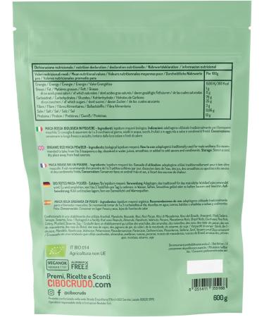 Organic Maca Powder - Red Maca from Peru 600g | Maca Peruana Maca Root Powder for Coffee | Rich in Antioxidants Vitamin C Iron Calcium Potassium | Energy & Fertility Boosts - Buy Online on GoSupps.com