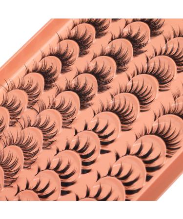 Mange Lashes 20 Pairs Natural Anime Eyelashes Extensions - DIY Cluster Wispy Curl False Eyelashes Pack - Newcally - Buy Online on GoSupps.com
