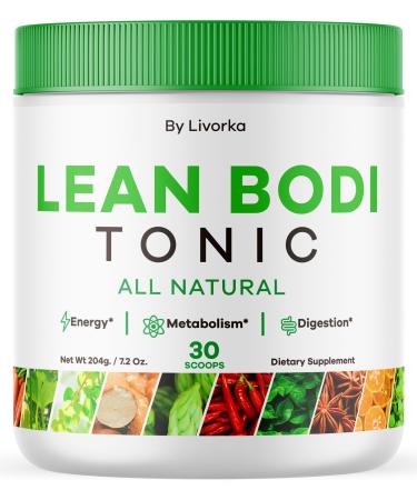 LIVORKA Lean Bodi Tonic All Natural Advanced Formula Powder - 30 Servings for 1 Month