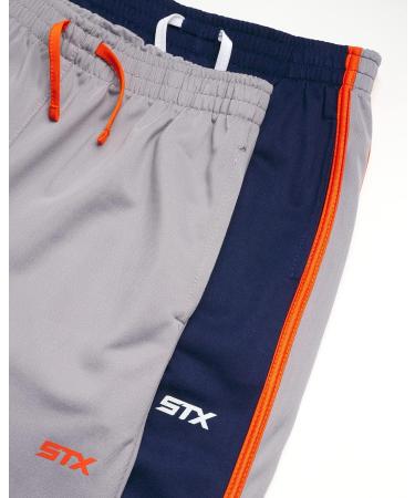 STX Boys' Track Pants - 2 Pack Performance Tricot Sport Jogger Sweatpants (4-16) Navy/Grey - Buy Online on GoSupps.com