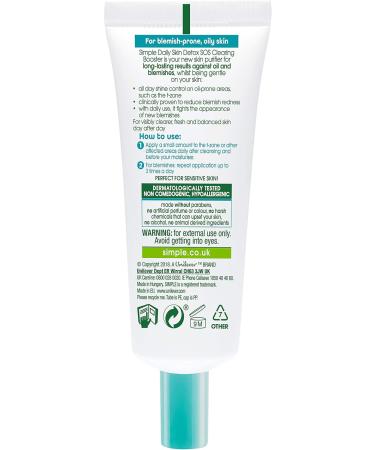Simple Daily Skin Detox Spot Cream & Moisturiser SOS Clearing Booster 8x25 ml - Buy Online on GoSupps.com