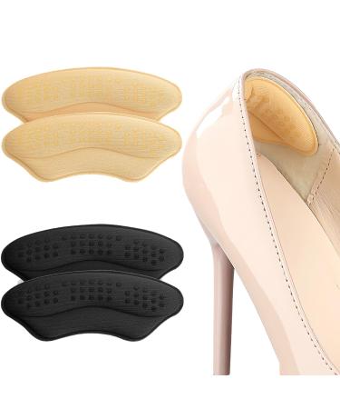 Heel Pads for Shoes Anti-Slip Dots Design Heel Grips for Women Shoes Heel Pads Snugs for Too Big Shoe Filler Improved Shoe Fit and Comfort No More Blisters (2 Pairs)