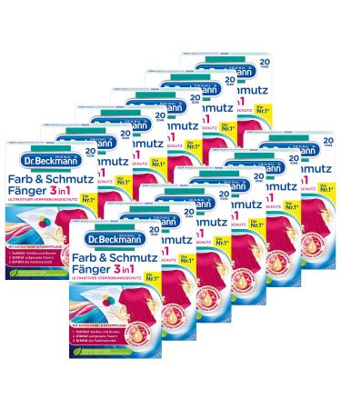 Dr.Beckmann color and dirt catcher 3in1 |Color feasts for ultimate discoloration protection |With extra color and fiber care |12x 20 towels 12 Pack