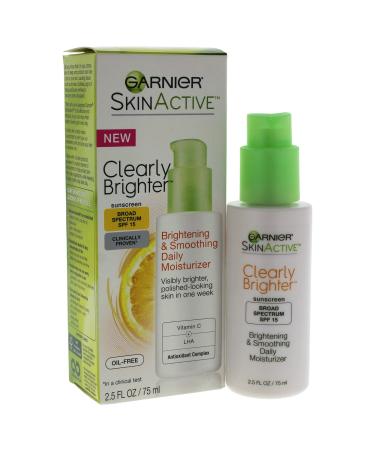 Garnier SkinCare Active SPF 15 Face Moisturizer with Vitamin C 2.5 fl. oz. Clearly Brighter I0037368 2.5 Fl Oz (Pack of 1)