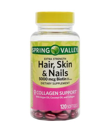 Spring Valley Hair Skin Nail Biotin  Oil  120ct