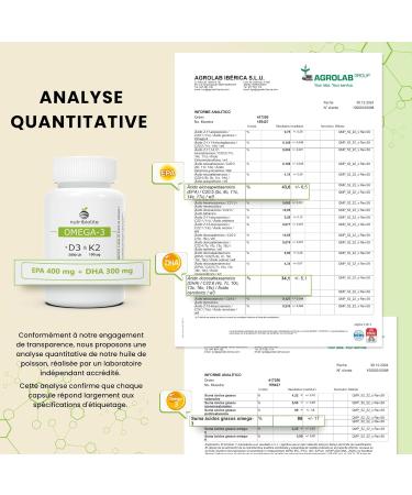 Omega 3 D3 K2 - Extra Concentrated Fish Oil 1000mg with 80% Highly Bioavailable Omega 3 400mg EPA and 300mg DHA + Vitamins D3 2000 IU and K2 MK7 100 mcg - 90 Soft Capsules - Buy Online on GoSupps.com