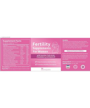 conception for her Fertility Supplements for Women Prenatal Vitamin Support with Myo-Inositol Folate and Chasteberry Supports Hormonal Balance Ovulation & Regular Cycles 90 Capsules - Buy Online on GoSupps.com