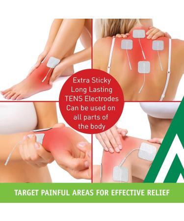 Med-Fit 1 Tens Pads: 16 Pads (4 Packs) of Premium Long-Lasting Self-Adhesive Tens Pads/Tens Electrodes (5cm x 5cm) with Patented Hydro-Gel Technology - Buy Online on GoSupps.com