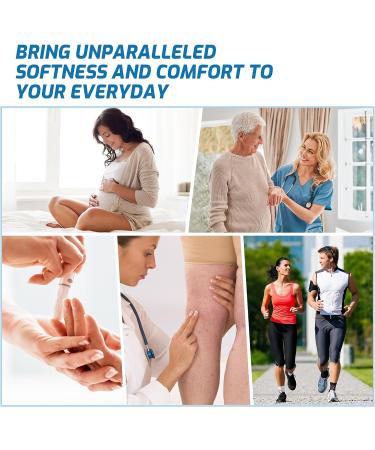 LIN Diabetic Socks for Men & Women - Non-Binding Circulatory Socks - Extra Wide Top - Ideal for Edema, Neuropathy, Lymphedema - 4 Pairs Quarter/White - Size 9-11 - Buy Online on GoSupps.com