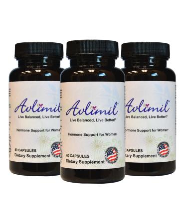 Avlimil Hormone Balance & Menopause | Relief from Mood Swings Hot Flashes Night Sweats and Irritability - Isoflavones Black Cohosh Raspberry Valerian Sage Red Clover Lemon Balm - 3 Month