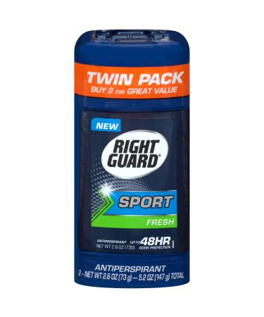 Right Guard Sport 3-D Odor Defense Fresh Invisible Solid Deodorant Twin Pack - 2 CT