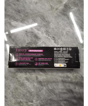 Farery Mini Curling Iron - 25mm Travel Size | Adjustable Temperatures & Ceramic Keratin Infusion for Short Hair - Buy Online on GoSupps.com