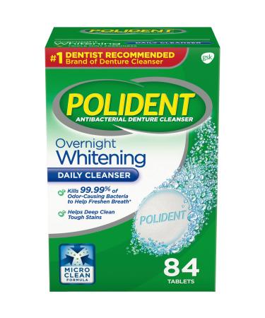 Polident Overnight Whitening Denture Cleanser-78 ct