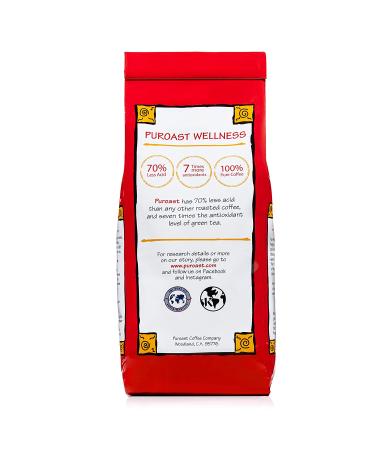 Puroast Low Acid Whole Bean Coffee Premium House Blend 2.2lb - High Antioxidant Caffeinated Beans - Buy Online on GoSupps.com