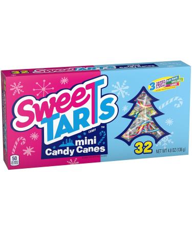 SweeTarts Mini Holiday Candy Canes - 32 Count | Perfect Christmas Stocking Stuffers for Kids | 4.8 oz Box - Buy Online on GoSupps.com