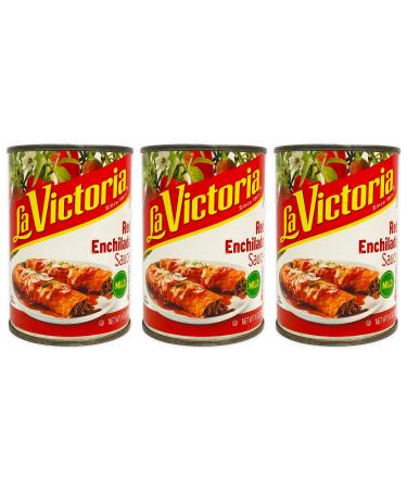 La Victoria Enchilada Sauce - 3 Pack Bulk La Victoria Red Enchilada Salsa (Mild)