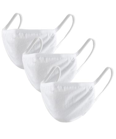 Evoni pack of 3 children's fabric masks size S in white made of cotton with filter