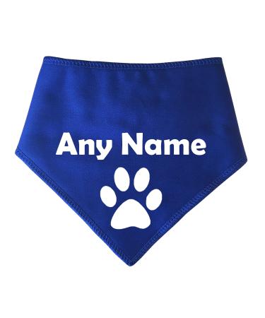 Spoilt Rotten Pets S3 Blue Personalised With Name And Paw Dog Bandana For Any Dog Lover Neck Scarf Dog Costume Fancy Dress (S3 Medium Dogs Labs Staffies & Springers)