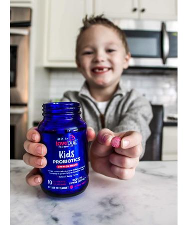 LoveBug Kids Probiotics - Delicious Berry, 10 Billion CFU, 30 Chewable Tablets - Buy Online on GoSupps.com