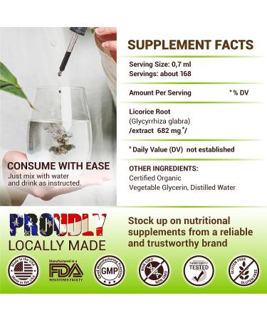 Organic Licorice Root Extract | Herbal Immune Support | Respiratory Health Supplement - 4 Fl Oz - Buy Online on GoSupps.com