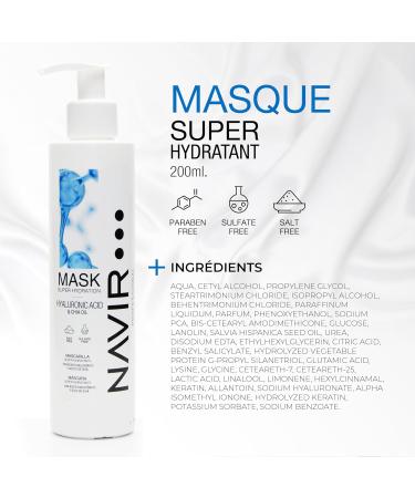 NAVIR Professional | Sulfate and paraben free mask with hyaluronic acid and chia oil - 200ml - Buy Online on GoSupps.com