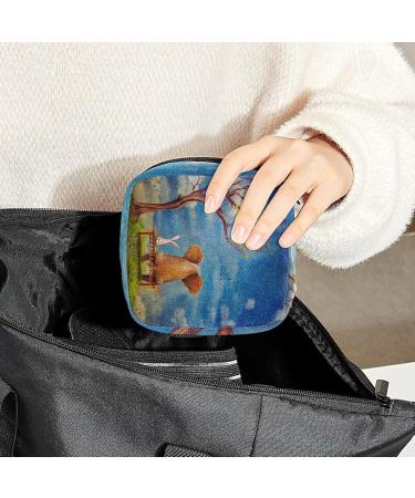 Women's Portable Period Kit - Bond Storage Pockets for Pig & Rabbit Design | Feminine Product Bag in Color1 - Buy Online on GoSupps.com