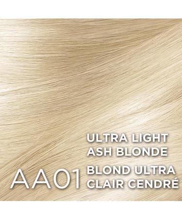 L Or al Paris Excellence Cr me Permanent Hair Color AA01 Ultra Light Ash Blonde 100% Grey Coverage Hair Dye 1 EA (Packaging May Vary) Aa01 Ultra Light Ash Blonde Cream formula - Buy Online on GoSupps.com