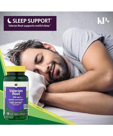 KP+ Valerian Root 500 mg Capsules | Natural Sleep Support & Relaxation Aid | 100 Vegetarian Capsules | Non-GMO Herbal Supplement | Pack of 2 - Buy Online on GoSupps.com