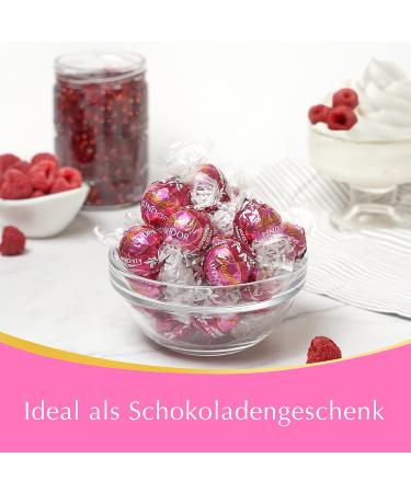 Lindt Lindor Raspberry Chocolate Balls 137g - Gourmet Praline Gift | Whole Milk Chocolate with Melting Raspberry Filling - Buy Online on GoSupps.com