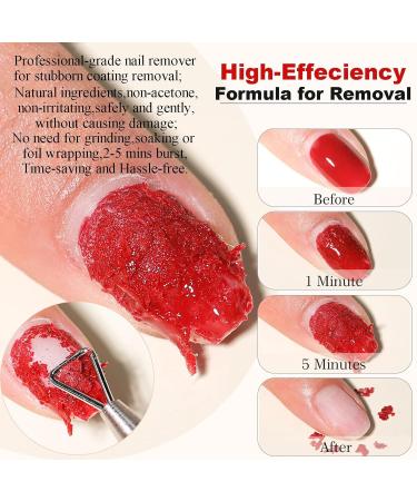 LOUINSTIC Gel Nail Polish Remover - Fast 2-5 Minute Gel Polish Removal (2pcs) | Nail Polish Remover Tool Included - Buy Online on GoSupps.com