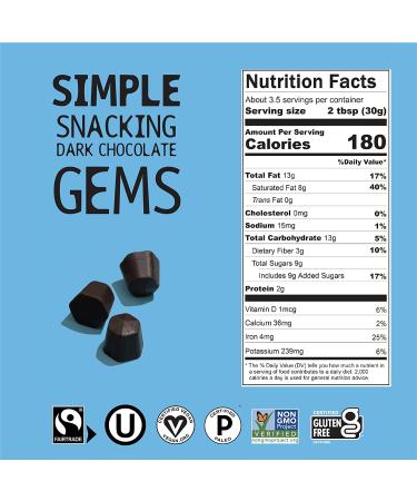 Hu Variety Gems 3 Pack - Organic Paleo Snacking Chocolate Chips - Non GMO & Kosher - Ideal for Baking & Snacking - 3.5oz Each - Buy Online on GoSupps.com