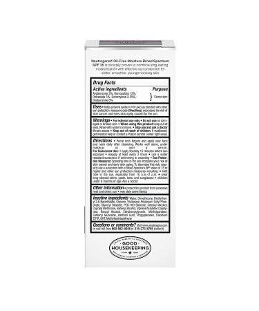 Neutrogena Oil-Free Moisture Facial Moisturizer SPF 35 - Hydrating UVAUVB Protection (2.5 oz) - Buy Online on GoSupps.com