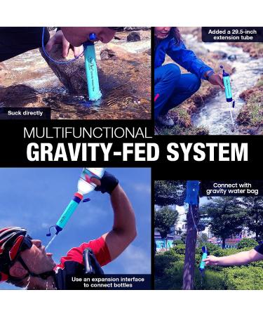 SimPure Gravity Water Filter - Portable 3L Purifier with Gravity Bag & Tree Strap | Camping, Hiking, Emergency Gear - Buy Online on GoSupps.com