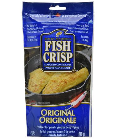 Rocky Madsen's Fish Crisp Seasoned Coating Mix Original 340g/12oz Imported from Canada