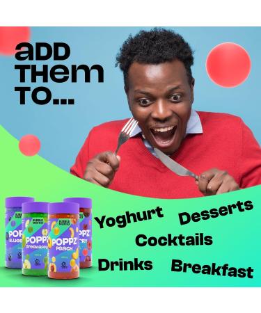 Bubble Mania Popping Boba Pearls - Cherry Green Apple Peach Blueberry | Vegan & Gluten-Free Tapioca Fruit Beads (Pack of 4) - Perfect for Bubble Tea - Buy Online on GoSupps.com