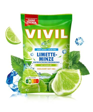 Buy VIVIL Lime Mint Candies - Sugar-Free Vegan Vitamin C 15 Bags (120g Each) - Refreshing Lime Taste - International Shipping Available - Buy Online on GoSupps.com