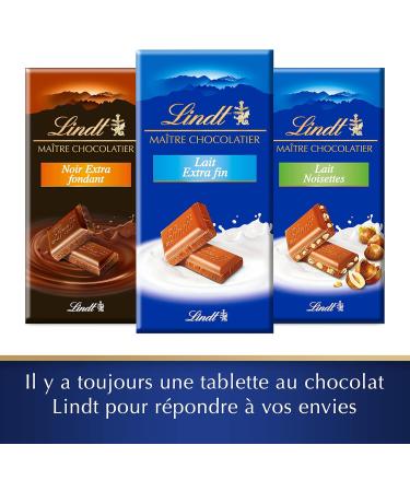 Lindt - MAITRE CHOCOLATIER Extra Fine Milk Bar - Milk Chocolate - 110g - Pack of 3 - Buy Online on GoSupps.com