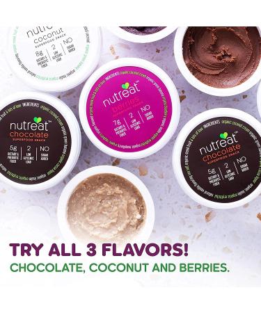 Nutreat Superfood Desserts - Creamy Fudge Made with Organic Ingredients - Gluten Free, Vegan & Keto Friendly - Berries, Pack of 6, 3.5oz - Buy Online on GoSupps.com