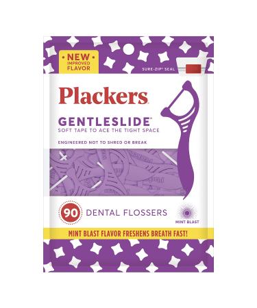 Plackers Gentleslide Dental Flossers Mint  90 Count