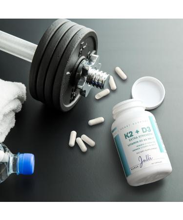 Nurse Julli Vitamin K2 + D3 Extra Strength Supplement - 120 Capsules with MK-7 for Bone and Heart Health Support - Essential Nutrients for Calcium Absorption and Immune Function - Buy Online on GoSupps.com