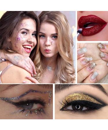 Aslanka 12x10g Colors Glitter Powder Set - Vibrant Crafting Glitter for Decoration Nail Art and Face | International Shipping Available - Buy Online on GoSupps.com